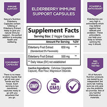 Load image into Gallery viewer, Elderberry Capsules 1200mg Super Concentrated Sambucus Extract Supplement - Immune Support Black Sambucus Nigra - Bottled in USA - Best Vegan Adult Antioxidant Powder Caps - 60 Capsules
