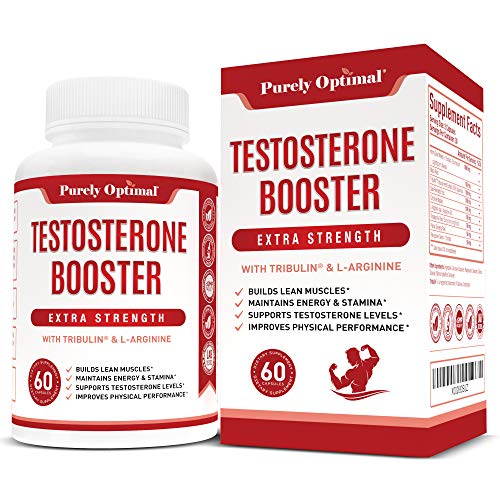 Premium Testosterone Supplement - High Potency Formula with Tribulin - Supports Energy, Natural Stamina, Endurance, Strength, Muscle Growth & Physical Performance - 60 Testosterone Pills for Men