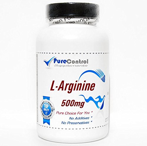 L-Arginine 500mg // 100 Capsules // Pure // by PureControl Supplements