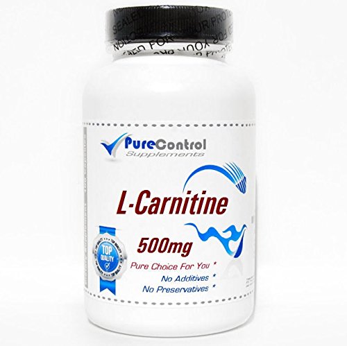 L-Carnitine 500mg // 200 Capsules // Pure // by PureControl Supplements