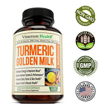 Load image into Gallery viewer, Turmeric Curcumin Golden Milk Powder Supplement. Made with Organic Maca, Cinnamon, Coconut Oil Powder and Bioperine. Anti-Oxidant Properties for Joint Support. Supports Healthy Inflammatory Response.
