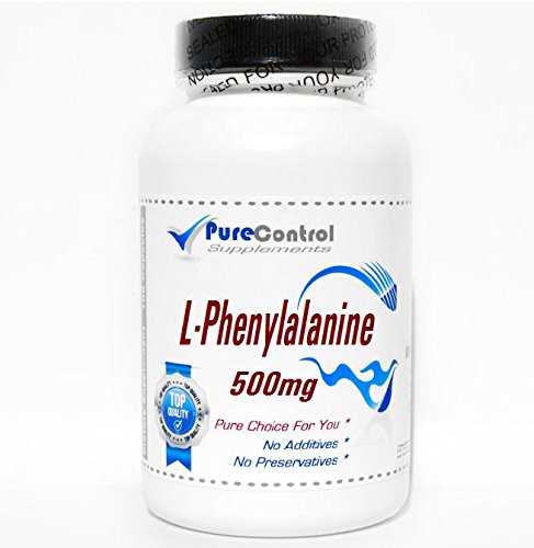 L-Phenylalanine 500mg // 200 Capsules // Pure // by PureControl Supplements