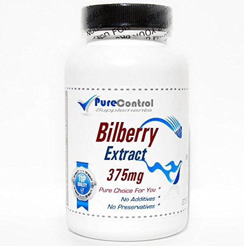 Bilberry Extract 375mg // 200 Capsules // Pure // by PureControl Supplements