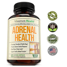 Load image into Gallery viewer, Adrenal Support Supplement. Cortisol Management Formula. Fatigue, Stress Relief with Magnesium, Valerian, Vitamin C, Choline, L-Tyrosine, Hawthorn and Other Natural Adaptogenic Herbs.
