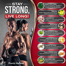 Load image into Gallery viewer, Premium Testosterone Supplement - High Potency Formula with Tribulin - Supports Energy, Natural Stamina, Endurance, Strength, Muscle Growth &amp; Physical Performance - 60 Testosterone Pills for Men
