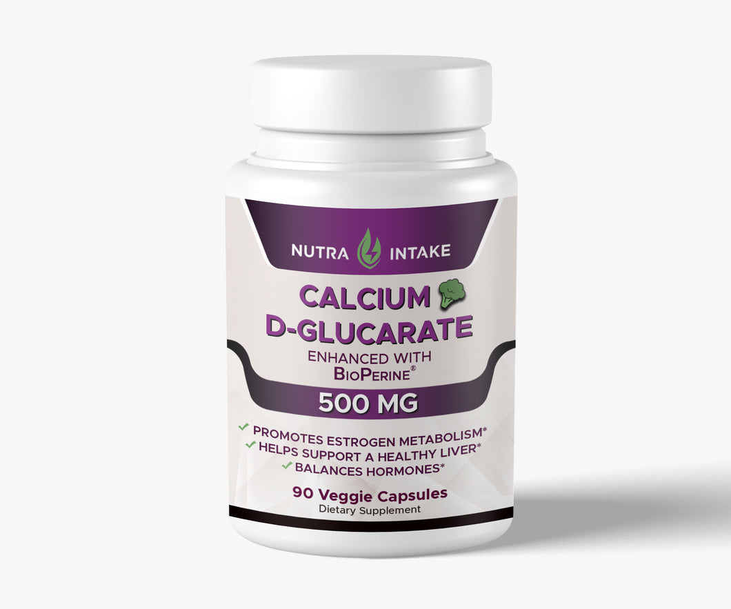 Calcium D-Glucarate Enhanced with BioPerine® - Detoxification, Healthy Hormone, Metabolism Support  -  90 Veggie Capsules