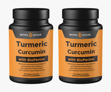 Load image into Gallery viewer, Advanced Turmeric Curcumin with Bioperine® - Anti-Inflammatory, Antioxidant, Anti-Aging Formula - 60 Veggie Capsules (2 Pack)
