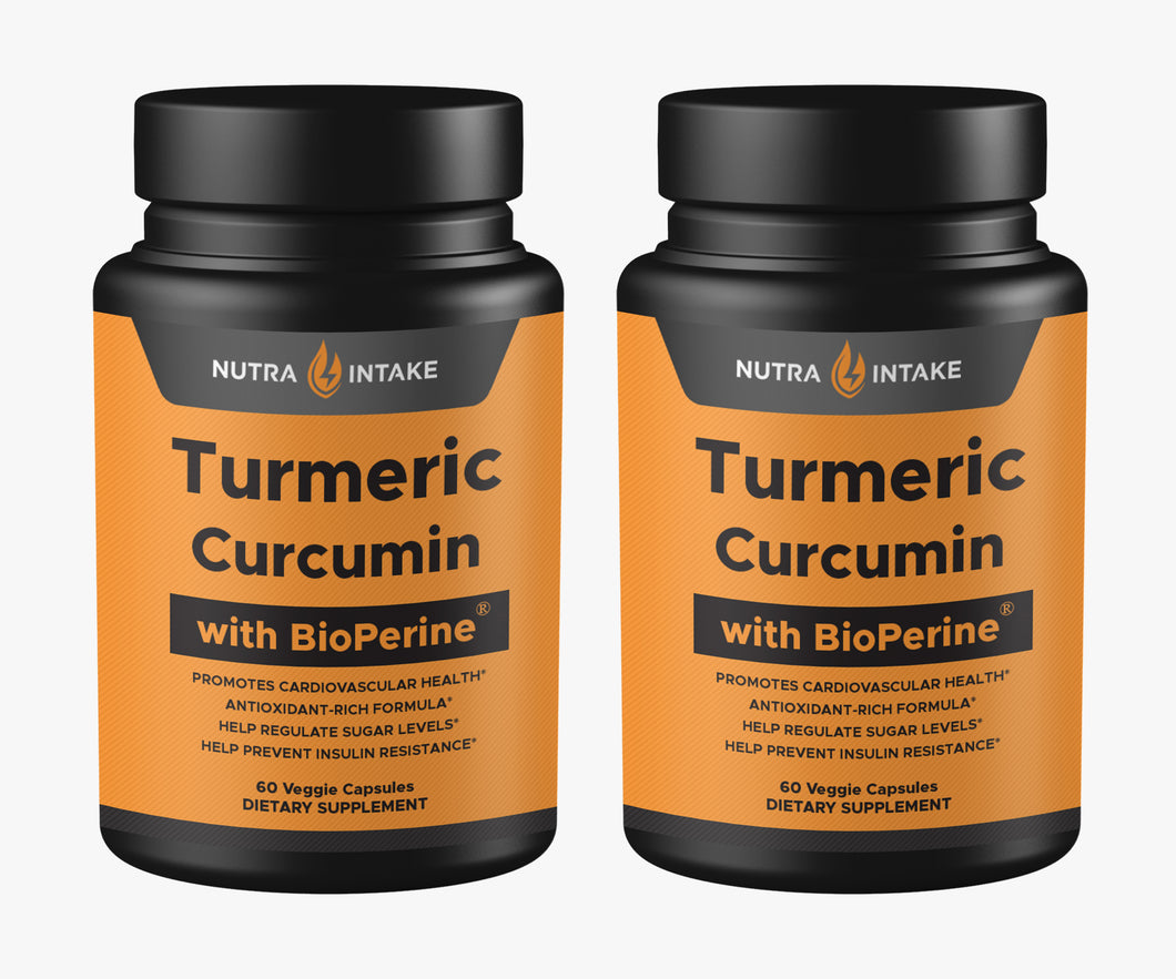 Advanced Turmeric Curcumin with Bioperine® - Anti-Inflammatory, Antioxidant, Anti-Aging Formula - 60 Veggie Capsules (2 Pack)