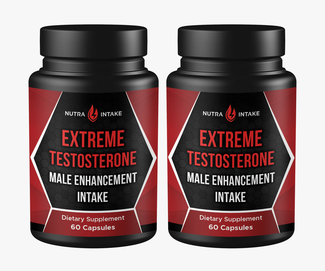 Extreme Testosterone Male Enhancement Intake - Testosterone Support - 60 Capsules (2 Pack)